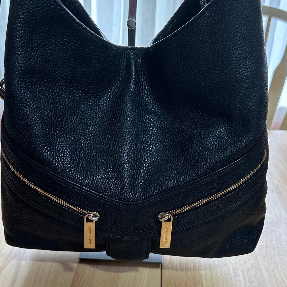 Michael Kors Black Leather Hobo Bag - Picture 1 of 11
